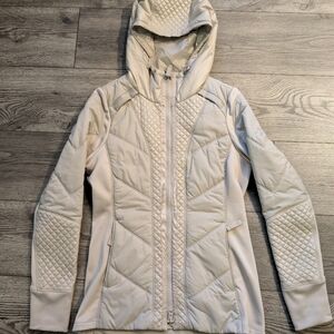 Athleta Taupe Rock Ridge Primaloft Quilted Zip Close Jacket Size SMALL